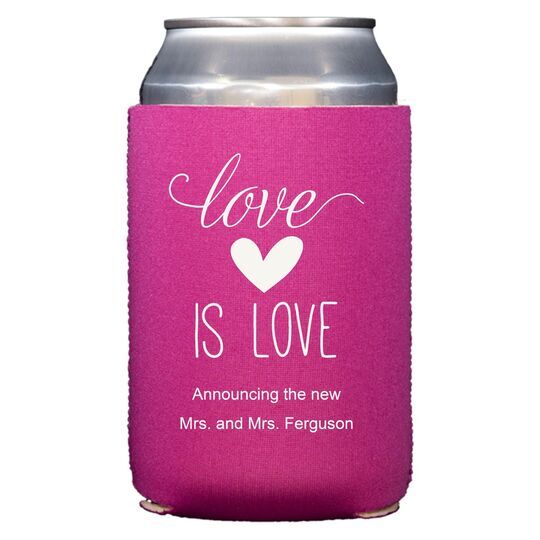 Love is Love Collapsible Koozies